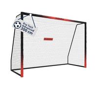 HUDORA Cage de Foot Pro Tect 300 Advanced - pour Le Jardin - avec Filet et enveloppe Tous Temps pour Enfants/Adultes - Montage Simple - But de qualité avec Fermetures éclair et Bandes Velcro - Noir