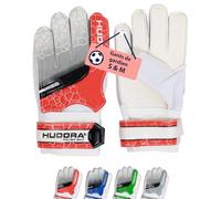 HUDORA Gants de Gardien de But - Gants de Football rembourrés pour Enfants et Adolescents - Gants de Gardien de But avec Dos en Mousse et Fermeture Velcro