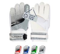 HUDORA Gants de Gardien de But - Gants de Football rembourrés pour Enfants et Adolescents - Gants de Gardien de But avec Dos en Mousse et Fermeture Velcro