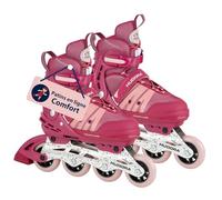 HUDORA Inline Skates Comfort - Strong Berry - Patins à roulettes pour Enfants & Adolescents - Rollers réglables en Largeur et en Longueur jusqu'à 6 Tailles - Chausson Respirant - Taille 29-34