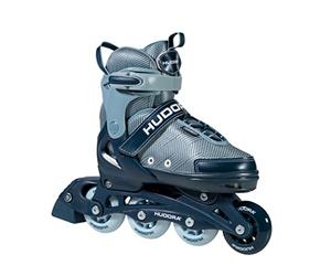 HUDORA Inline Skates Leon 2.0 - Ocean - Patins à roulettes pour Enfants/Adolescents & Adultes - Rollers réglables en 4 Tailles - Confortables & stylés - Taille 33-36