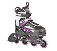 HUDORA Inline Skates Mia / Leon - Patins à roulettes pour enfants / adolescents & adultes en différentes tailles & couleurs - Rollers réglables en 4 tailles - Confortables & stylés