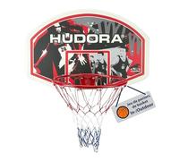 Hudora Kit de panier de basket pour l'intérieur et l'extérieur avec planche, panier de basket avec matériel de fixation murale, planche de basket-ball et panier pour adultes/adolescents et enfants