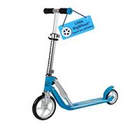 HUDORA Little BigWheel Scooter - Bleu Ciel - Trottinette sûre en Aluminium pour Enfants à partir de 3 Ans - Réglable en Hauteur & Pliable pour jusqu'à 100kg - Trottinette Stable avec de Grands pneus