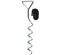 Hudora Lot de pieux en spirale, Noir/Blanc, 4x Spiralhaken ohne Ring