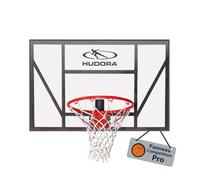 HUDORA Panier de Basket Competition Pro - Panier de Basket Murale avec Un Cercle de Dunk Souple pour Enfants & Adultes - Panier de Basketball d'extérieur avec Une Planche Transparente