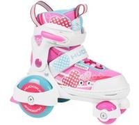 Hudora Patins à roulettes My First Quad – Taille réglable, jusqu'à 20kg pour débutants – 30-33 Rose