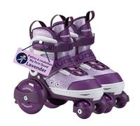 HUDORA Patins à roulettes My First Quad Lavender - Rollers à Taille réglable de qualité pour Enfants jusqu'à 20kg - Patins sûrs pour débutants avec Grandes Roues - Taille 30-33