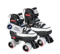 HUDORA Patins à roulettes noir - Patins à roulettes de haute qualité en nylon - Confortables & réglables sur 4 tailles - Rollers élégants pour enfants et adolescents - taille 32-35