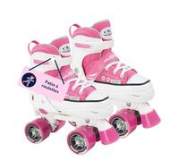 HUDORA Patins à roulettes rose/noir - Patins à roulettes de haute qualité en nylon - Confortables & réglables sur 4 tailles - Rollers élégants pour enfants et adolescents