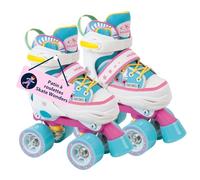 HUDORA Patins à roulettes Wonders en différentes Tailles - Patins Confortables Ajustables sur 4 Tailles - Patins pour Enfants jusqu'à 60 kg - Chaussures de Roller en Nylon de Haute qualité