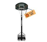 HUDORA Pied de Basketball Playoff 205 - Panier de Basket réglable en Hauteur avec Support pour Enfants & Adolescents - Panier de Basket Mobile d'extérieur sur Pied avec roulettes pour Le Jardin
