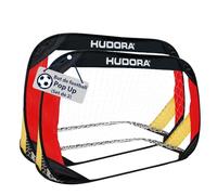 HUDORA Pop Up But de Foot Set de 2 I Buts de Foot Pliables pour Enfants & Adultes I But de Foot Jardin Set avec Sac de Transport & Piquets I Buts de Foot pour Jardin / Parc & Plage