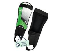 HUDORA Protège-Tibias avec Protection de Cheville - protège-Tibias Confortables en Mousse - Protège-Tibias de Football avec protecteurs de Cheville Taille S - Vert