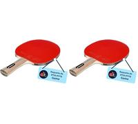 HUDORA Raquette de ping-Pong Game - Paddle de Tennis de Table de Haute qualité avec revêtement de Tournoi ITTF Karate - Raquette de ping-Pong en Bois pour débutants & Professionnels (Lot de 2)