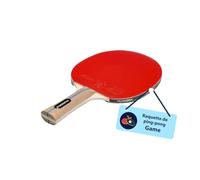 HUDORA Raquette de ping-Pong Game - Paddle de Tennis de Table de Haute qualité avec revêtement de Tournoi ITTF Karate - Raquette de ping-Pong en Bois pour débutants & Professionnels