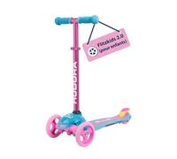 HUDORA Scooter Flitzkids 2.0 - Trottinette stable avec une grande plateforme - Réglable en hauteur et transportable - Mini-Trottinette à trois roues en aluminium pour enfants jusqu'à 50kg