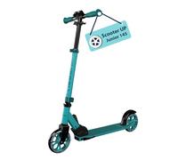 HUDORA Scooter Up 145 Junior - Trottinette Haute qualité & sûre pour Enfants à partir de 3 Ans - Pliable avec des Roues de 145 mm & réglable en Hauteur - pour Filles & garçons jusqu'à 60 kg - Teal