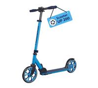 HUDORA Scooter Up 200 - Cyan - Trottinette Confortable et silencieuse en Aluminium pour jusqu'à 100kg - Réglable en Hauteur & Pliable - Trottinette sans à-Coup pour Enfants/Adolescents & Adultes