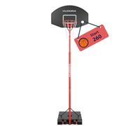 HUDORA Start Panier de Basket-Ball 260 - Hauteur réglable de 205 à 260 cm - Panier Mobile avec Support pour Enfants et Adolescents - Panier de Basket d'extérieur avec roulettes