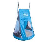 HUDORA Toile de tente Cosy Castle - Housse de tente pour balançoire nid HUDORA 90 & 110/120 en bleu/lemon - Tente de balançoire en polyester d'intérieur et d'extérieur pour enfants & adultes