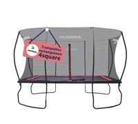 HUDORA Trampoline 4square - 215x305cm Grand Trampoline rectangulaire d'extérieur Familial - Trampoline de Sport pour jusqu'à 120kg - Trampoline de qualité à Grande Force de Rebond
