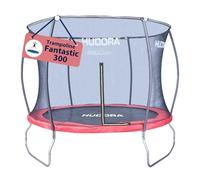 HUDORA Trampoline Fantastic 300V - Trampoline de Jardin Familial avec Filet de sécurité - Trampoline de Sport jusqu'à 100kg - Bordures Extra Larges pour Enfants et Adultes