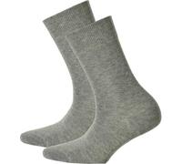 Hudson 2 paires de chaussettes femme - Only 2-Pack, bas, ceinture confort, coloris uni argent 35-38 (2,5-4,5 UK)