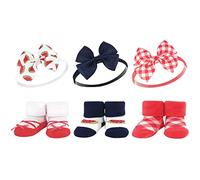 Hudson Baby Infant Girl Headband and Socks Giftset, Watermelon, One Size