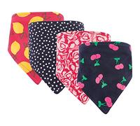 Hudson Baby Lot de 4 bavoirs bandanas cerises