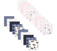 Hudson Baby Unisex Baby 20Pc Quilted Cotton Washcloths, Moose Bear Enchanted Forest, One Size