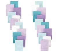 Hudson Baby Unisex Baby 24Pc Rayon from Bamboo Woven Washcloths, Purple Mint, One Size