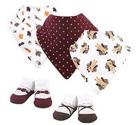 Hudson Baby Unisex Baby Cotton Bib and Sock Set
