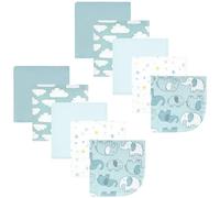 Hudson Baby Unisex Baby Flannel Washcloths, Boy New Elephant 10Pk, One Size