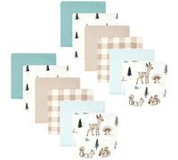 Hudson Baby Unisex Baby Flannel Washcloths, Boy Woodland Pals 12Pk, One Size