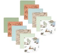 Hudson Baby Unisex Baby Flannel Washcloths, Dinosaur Adventures 12Pk, One Size