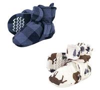 Hudson Baby Unisex Baby Quilted Booties 2pk, Moose Bear, 18-24 Months