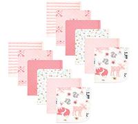 Hudson Baby Unisex Baby Quilted Cotton Washcloths, Girl Forest, One Size