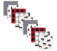 Hudson Baby Unisex Baby Quilted Cotton Washcloths, Moose, One Size