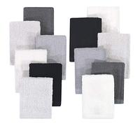 Hudson Baby Unisex Baby Rayon from Bamboo Woven Washcloths 12pk, Black White, One Size