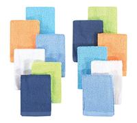 Hudson Baby Unisex Baby Rayon from Bamboo Woven Washcloths 12pk, Blue Orange Lime, One Size