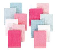 Hudson Baby Unisex Baby Rayon from Bamboo Woven Washcloths 12pk, Coral Mint, One Size