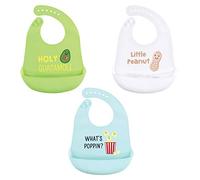 Hudson Baby Unisex Baby Silicone Bibs, Guacamole, One Size