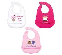 Hudson Baby Unisex Baby Silicone Bibs, Ice Cream, One Size