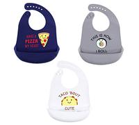 Hudson Baby Unisex Baby Silicone Bibs, Pizza, One Size