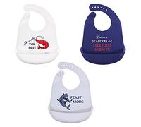 Hudson Baby Unisex Baby Silicone Bibs, Seafood, One Size