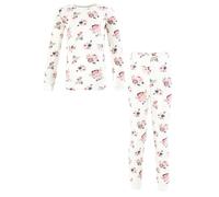 Hudson Baby Unisex Baby Thermal Long Underwear 2pc Set, Dusty Rose Floral, 12 Years