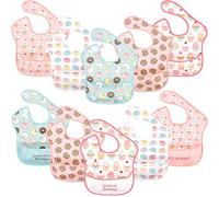 Hudson Baby Unisex Baby Waterproof Polyester Bibs, Sweetest Cupcake, Beginner