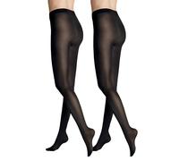 Hudson Simply 40 2-Pack SH Cuisses, 55 DEN, Noir, 48-50 (Lot de 2) Femme