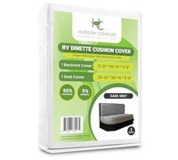 Hudson Comfort Housse de Coussin de Camping-Car - Tissu en Microfibre Extensible conçue pour s'adapter à Une Grande variété de sièges - Comprend 1 Housse de Dossier et 1 Housse de Banc (Gris)